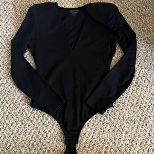 GRLFRND padded shoulder bodysuit